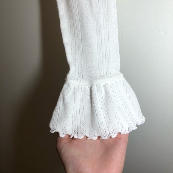 Free People White Long Sleeve Lace Turtle Neck - Picture 3 of 5